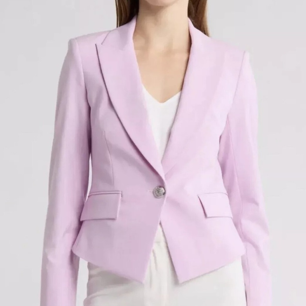 Veronica Beard Hosanna Crop Dickey Jacket in Barely orchid - Picture 1 of 6